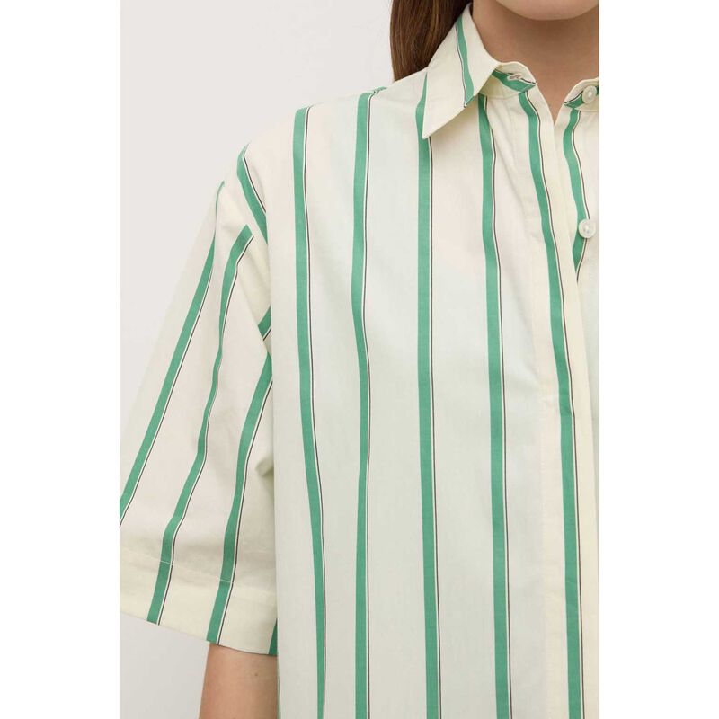 Assembly Label Agnes Stripe Short Sleeve Shirt Butter Bright Green image number 2